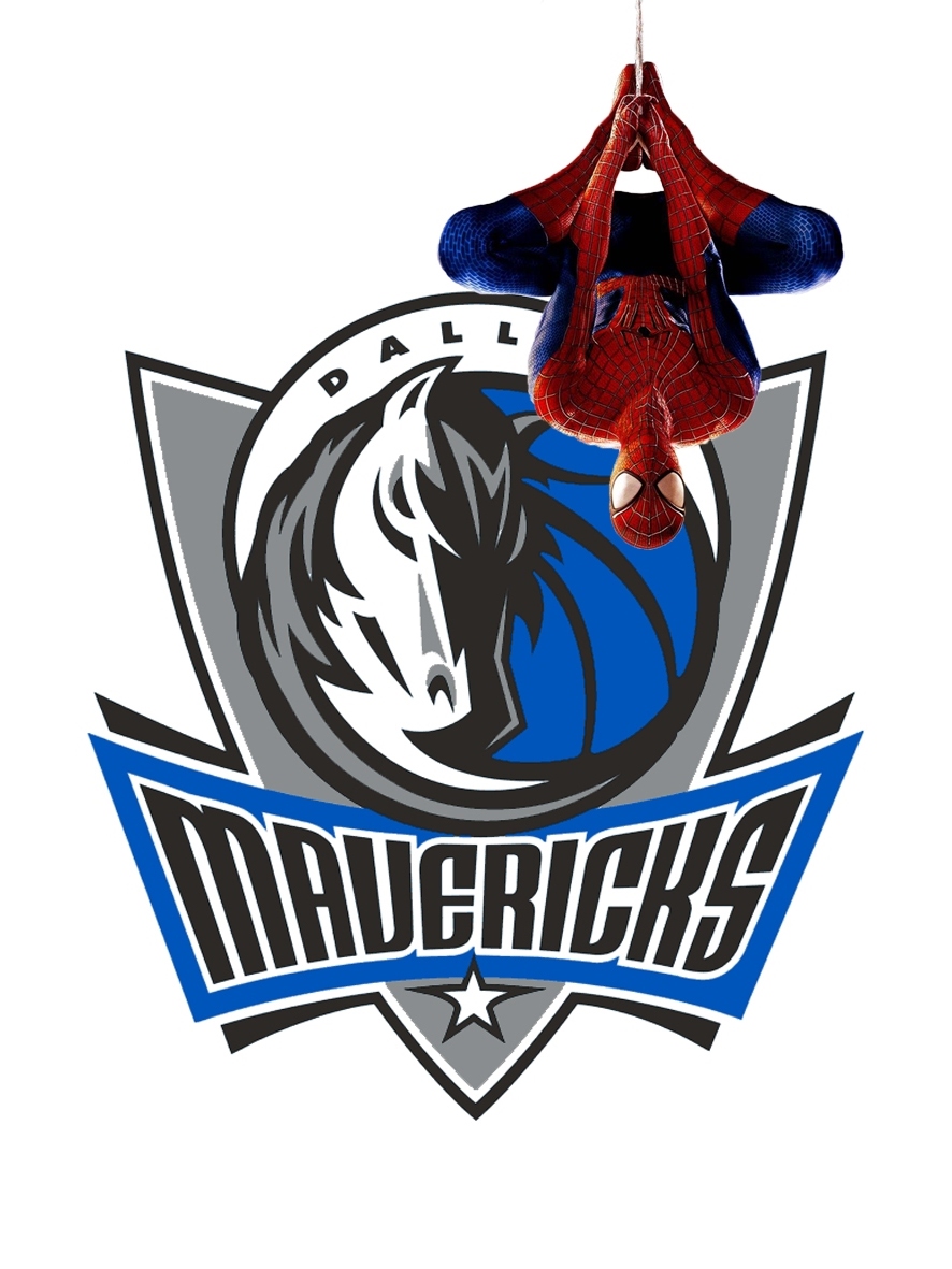 Dallas Mavericks Spider Man Logo vinyl decal